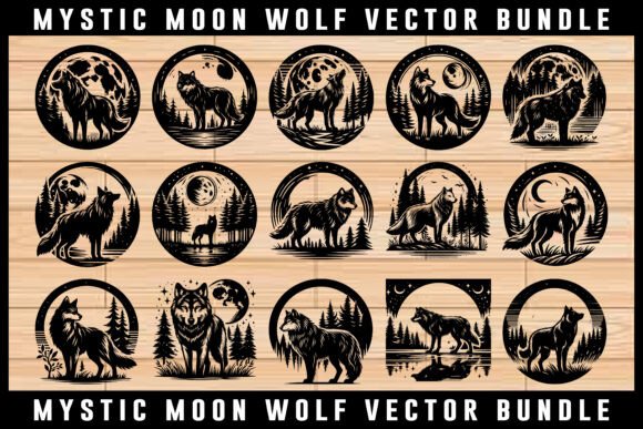 Mystic Moon Wolf Silhouette Vector Pack Review
