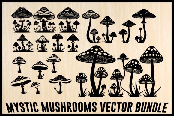 Mystic Mushrooms Vector Bundle: A Designer's Review