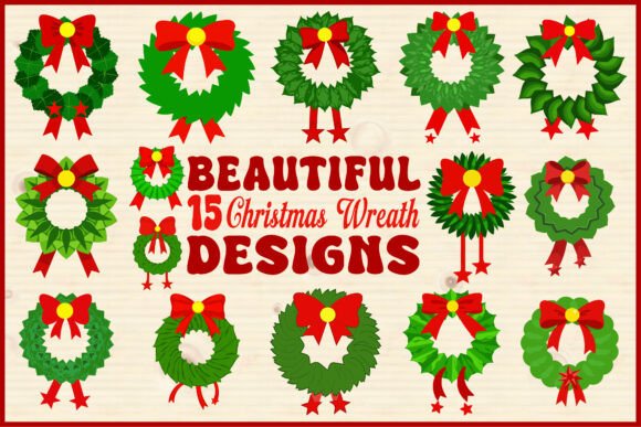 Review: Festive Christmas Wreath Clipart Set for Embroidery