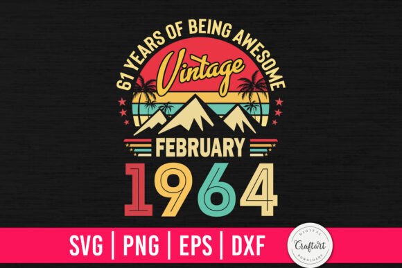 Review: Vintage 1964 February 61st Birthday Design