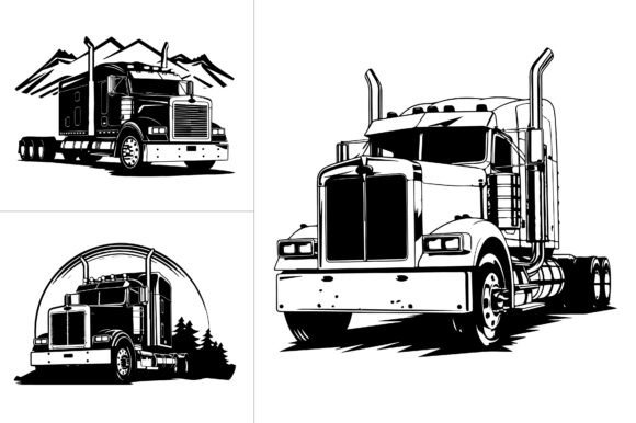 Semi Truck: A Bold Silhouette for Modern Embroidery