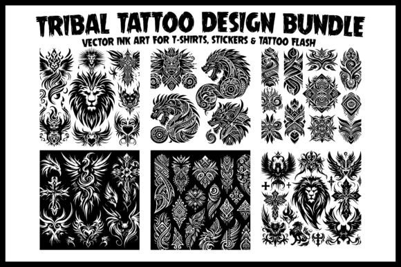 Tribal Tattoo Design Bundle – Vector Review